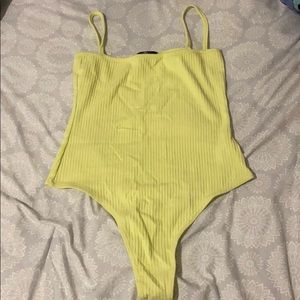 Bright yellow Missguided body suit